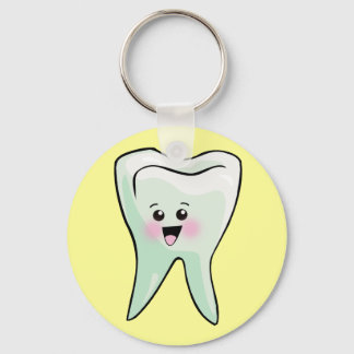 Kawaii Tooth Dental Art Nyckelring