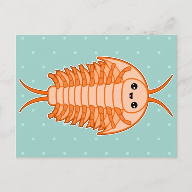 Kawaii trilobite vykort (Framsida)