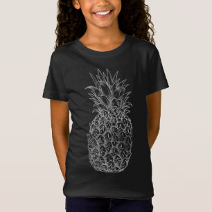 Kawaii Tropical Fruit Pineapple Graphic Distress T Shirt
