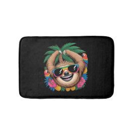 Kawaii Tropical Sloth – Cute Summer Vibes Rainbow  Badrumsmatta