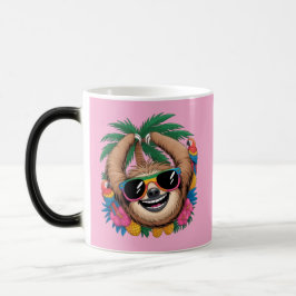 Kawaii Tropical Sloth – Cute Summer Vibes Rainbow  Magisk Mugg