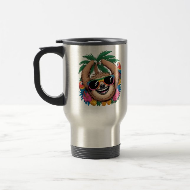 Kawaii Tropical Sloth – Cute Summer Vibes Rainbow  Resemugg (Vänster)
