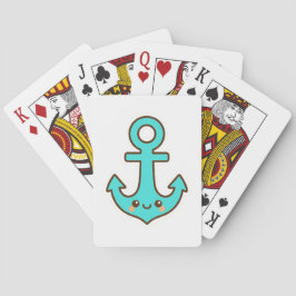 Kawaii Turcouise Anchor - Whimsical & Cheerful Casinokort
