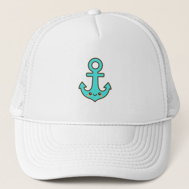 Kawaii Turcouise Anchor - Whimsical & Cheerful Keps (Framsida)