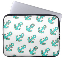 Kawaii Turcouise Anchor - Whimsical & Cheerful Laptop Fodral