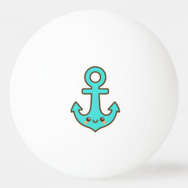 Kawaii Turcouise Anchor - Whimsical & Cheerful Pingisboll