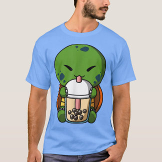 Kawaii Turtle Boba Mjölk Tea Bubble Tea Anime T Shirt