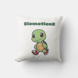 Kawaii Turtle Pillow - Cute Slomotionx Tecknad Kudde
