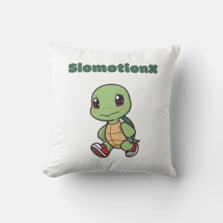 Kawaii Turtle Pillow - Cute Slomotionx Tecknad Kudde