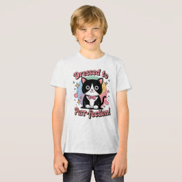 Kawaii Tuxedo Cat, tryckt till Purr-fektion T Shirt