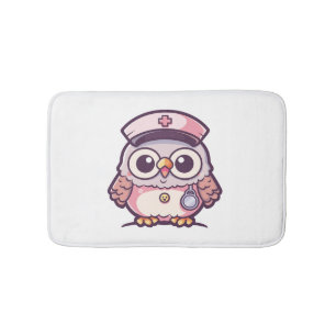 Kawaii Uggla som Nurse Badrumsmatta