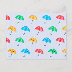 Kawaii Umbrellas Vykort