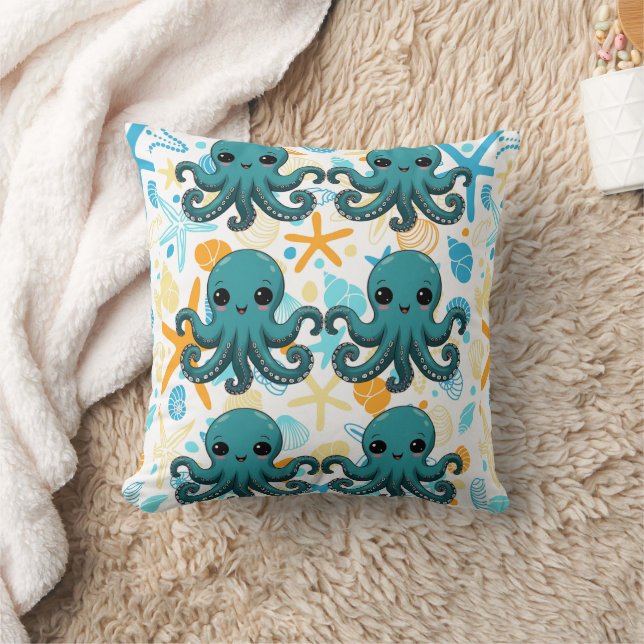 Kawaii under Octopus Kudde (Filt)