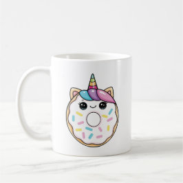 Kawaii unicorn donut kaffemugg