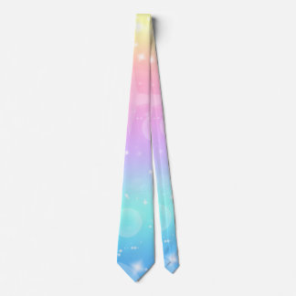 Kawaii Unicorn Gradient Pastel Neck Tie Slips