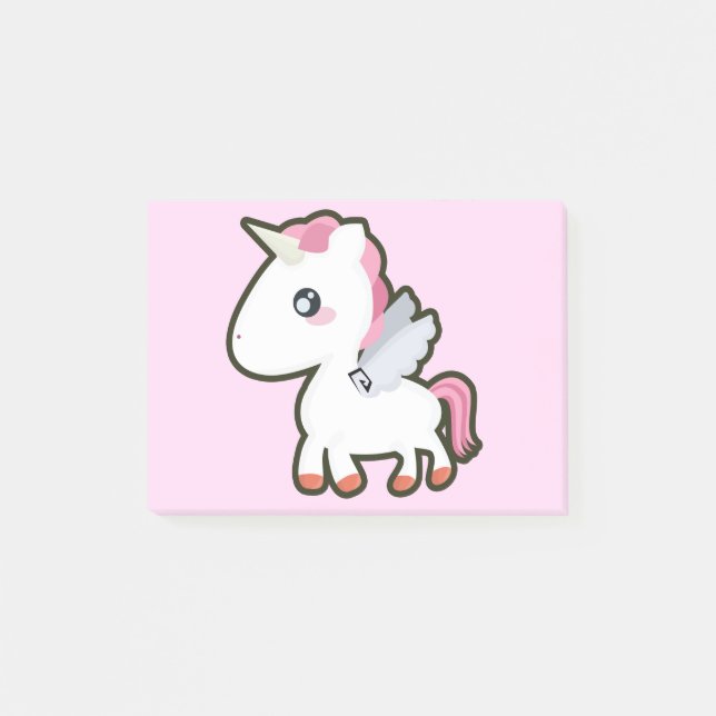 Kawaii Unicorn Post-it Block (Framsida)