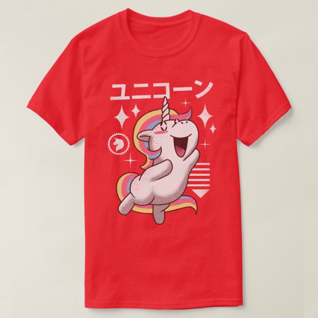 Kawaii Unicorn T Shirt (Design framsida)