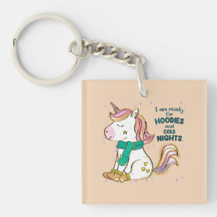 Kawaii Unicorn Vinter och hus