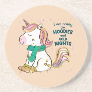 Kawaii Unicorn   Vinter och hus Underlägg