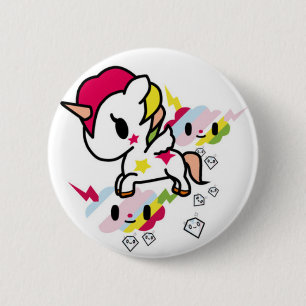 Kawaii Unicornemblem Knapp