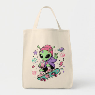 Kawaii-utomjording skateboard-dricka bubbelte-desi tygkasse