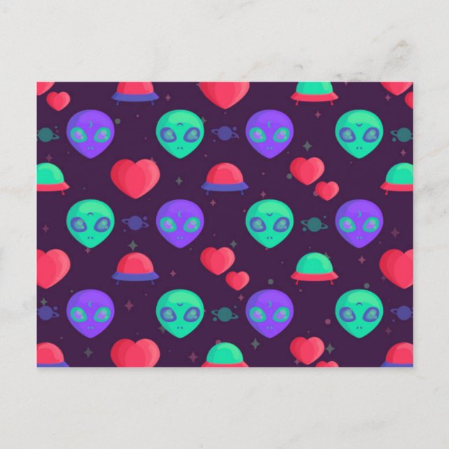 Kawaii Utomjordingars Vykort (Framsida)