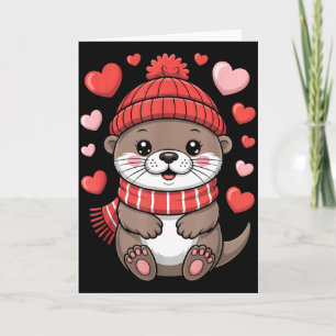 Kawaii Utter Alla Hjärtans Dagar Hjärtan Vinter Sc Kort