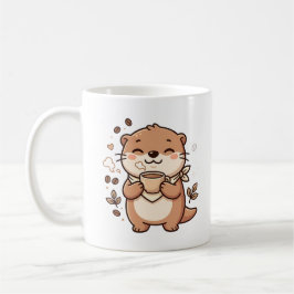 Kawaii Utterkaffekopp Illustration Kaffemugg