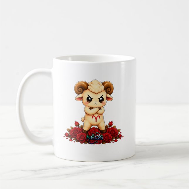 Kawaii Väduren Zodiac Neos Kaffemugg (Vänster)