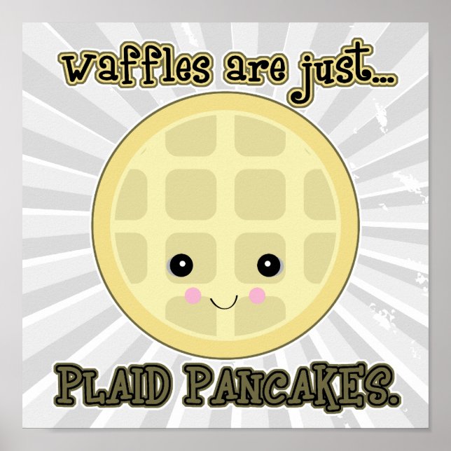 Kawaii-våfflor är bara rödpannkakor poster (Framsidan)