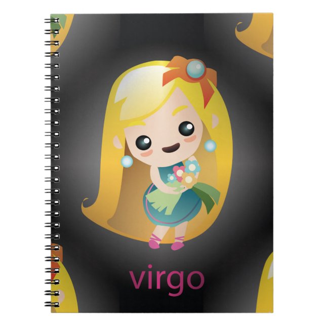 kawaii våg anteckningsbok med spiral (Framsidan)