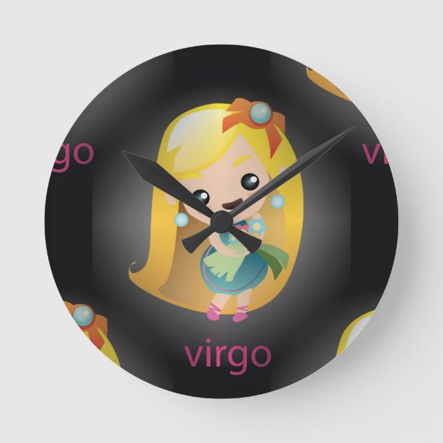 kawaii våg rund klocka (Framsida)