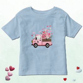 Kawaii Valentine Truck with Monogram T Shirt