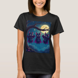 Kawaii Vampyre Fladdermus i nattetid 🌙 🦇 T Shirt