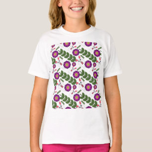Kawaii vårkanin: Livlig lila blomster maximalism T Shirt