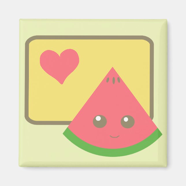 Kawaii vattenmelon magnet (Framsidan)