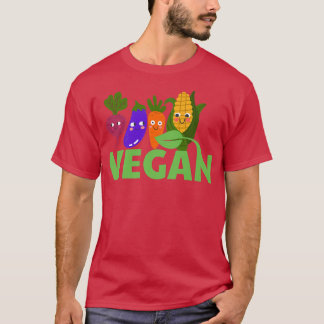 Kawaii Vegetables Plant Baserad Diet Vegetarian Ve T Shirt