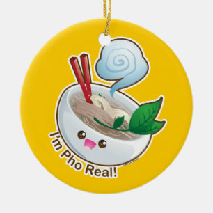 Kawaii verkliga Pho Julgransprydnad Keramik