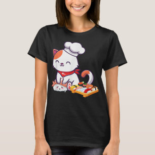 Kawaii Vintage Stil Japansk Ramen Katt T Shirt