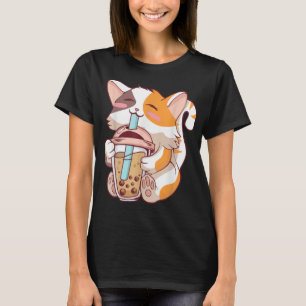 Kawaii Vintage Stil Japansk Ramen Katt T Shirt
