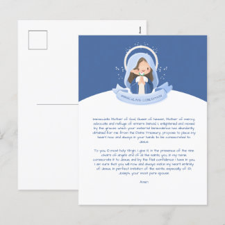 Kawaii Virgin Mary Prayer Helg Vykort