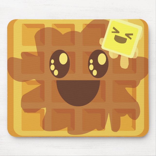Kawaii waffle butter & maple sirap frukosten musmatta (Framsidan)