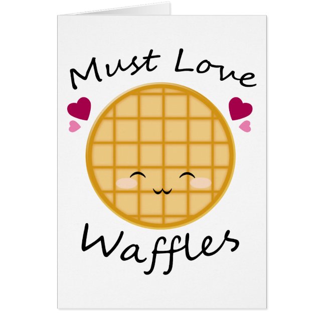 Kawaii Waffle Hälsningskort (Framsidan)