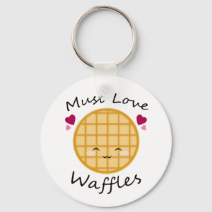 Kawaii Waffle Nyckelring