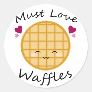 Kawaii Waffle Runt Klistermärke