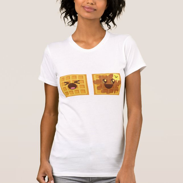 Kawaii waffles bra Morgonfrukost! T-shirt (Framsida)