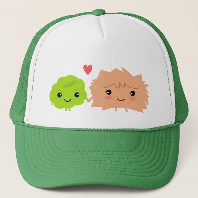 Kawaii Wasabi och Ginger älskar varandra Truckerkeps (Framsida)