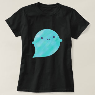 Kawaii Watercolor Ghost (Ocean) T Shirt