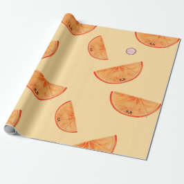 Kawaii Watercolor Orange Presentpapper