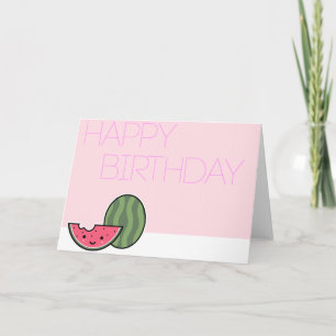 Kawaii Watermelon Birthday Card! Kort